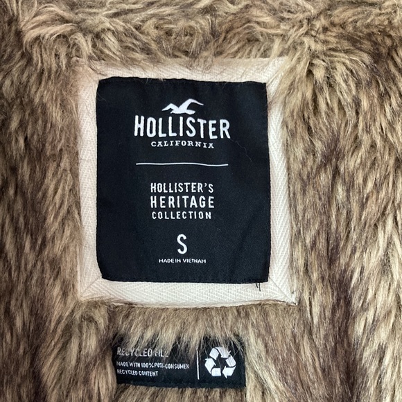 Hollister Faux Fur Winter Jacket size S - Picture 5 of 5